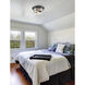 Ashford 2 Light 13 inch Matte Black Indoor Flushmount Ceiling Light